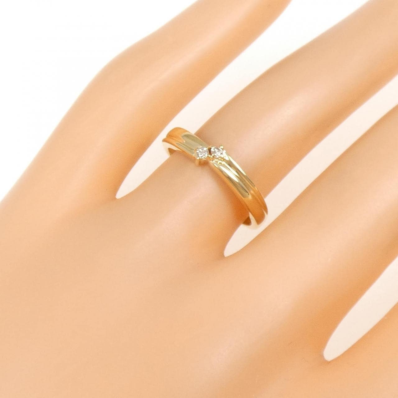 K18YG ダイヤモンド リング 0.04CT