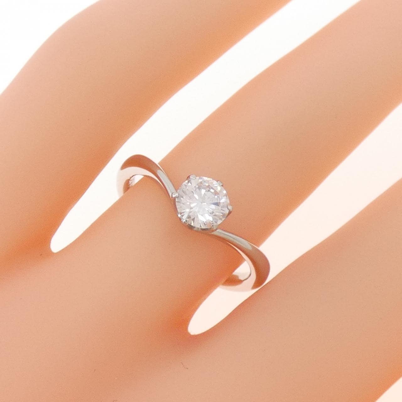 PT900 Diamond Ring 0.509CT D VS2 VG