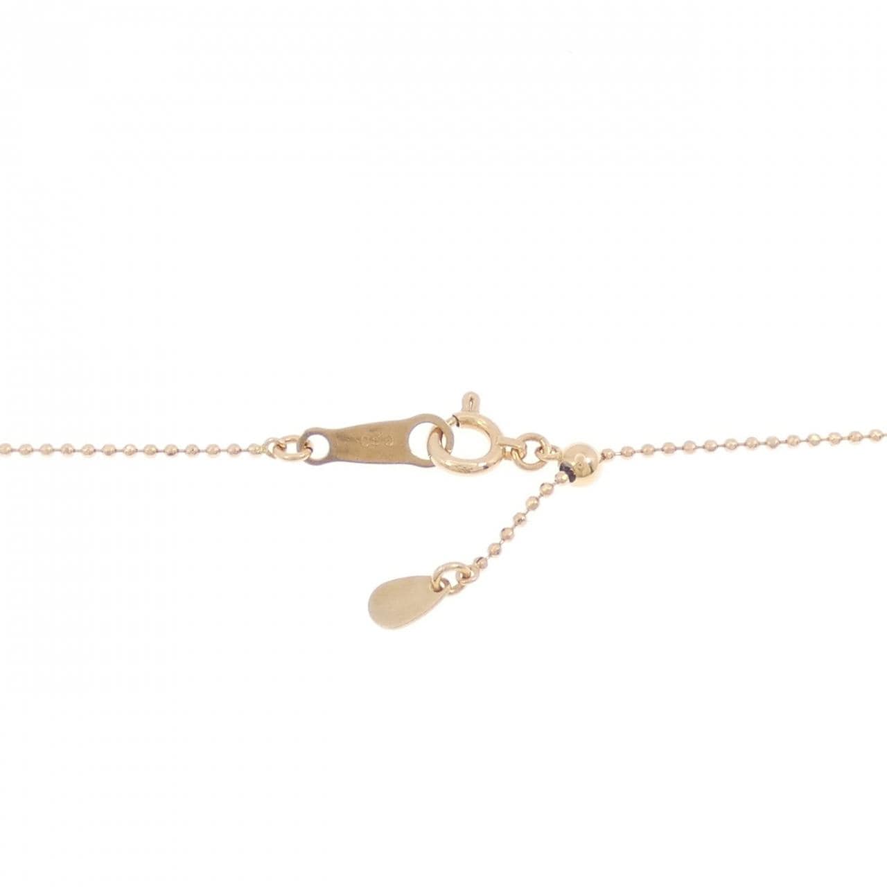 K18PG フラワー ダイヤモンド ネックレス 0.50CT