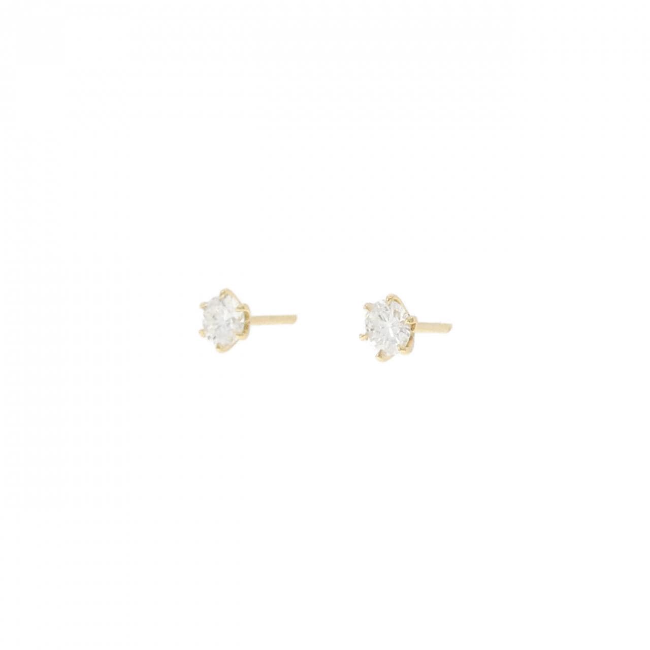 【リメイク】K18YG/ST ダイヤモンド ピアス 0.207CT 0.227CT F SI1-2 VG-GOOD