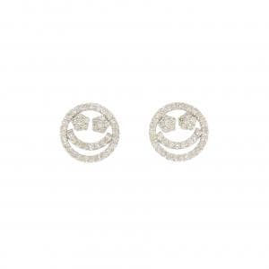 K18WG スマイル ダイヤモンド ピアス 0.60CT
