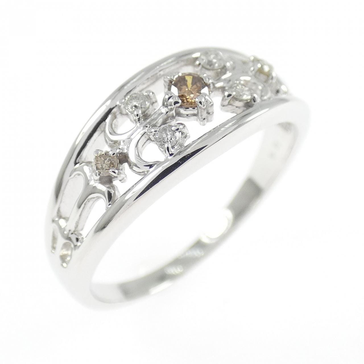 K14WG ダイヤモンド リング 0.15CT