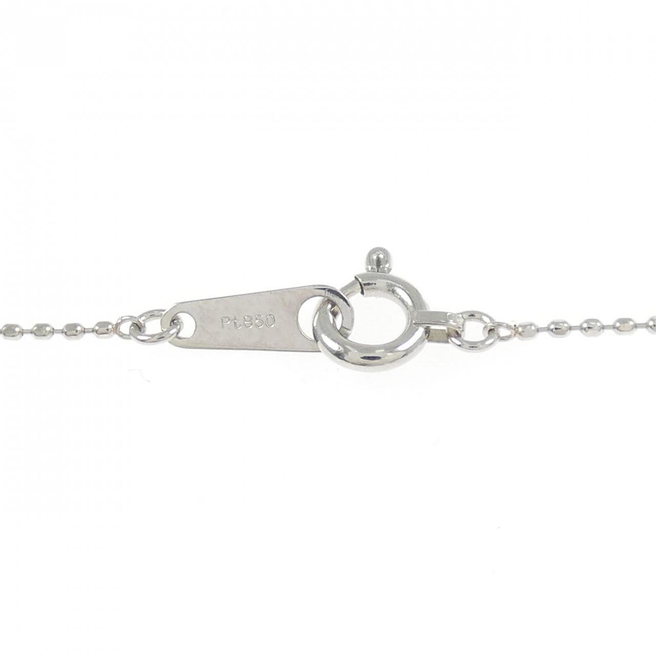 PT900/PT850 フラワー ダイヤモンド ネックレス 0.13CT