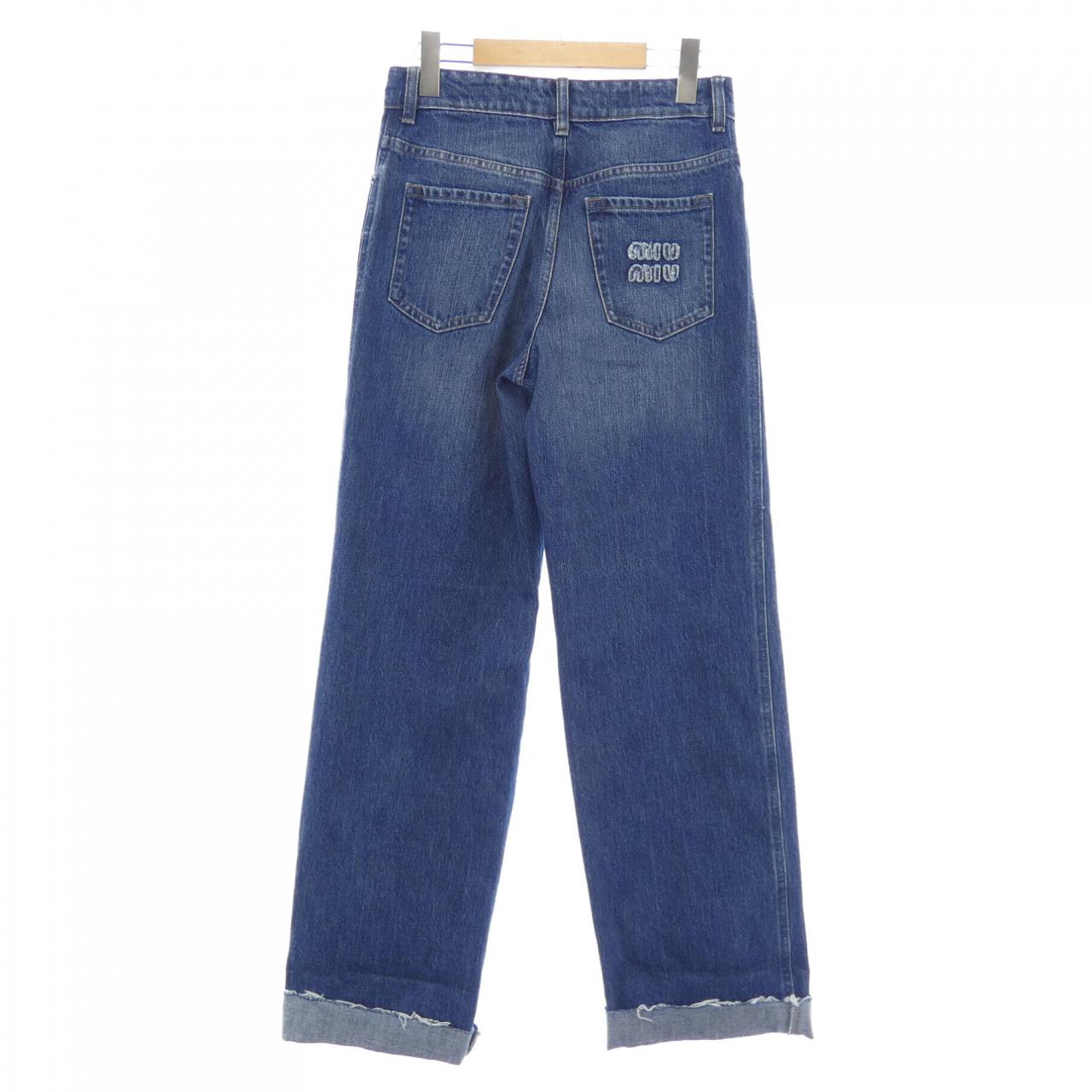 ミュウミュウ MIU MIU 5ポケット MIUMIUロゴ GWP435 SOOO 10BF ジーンズ