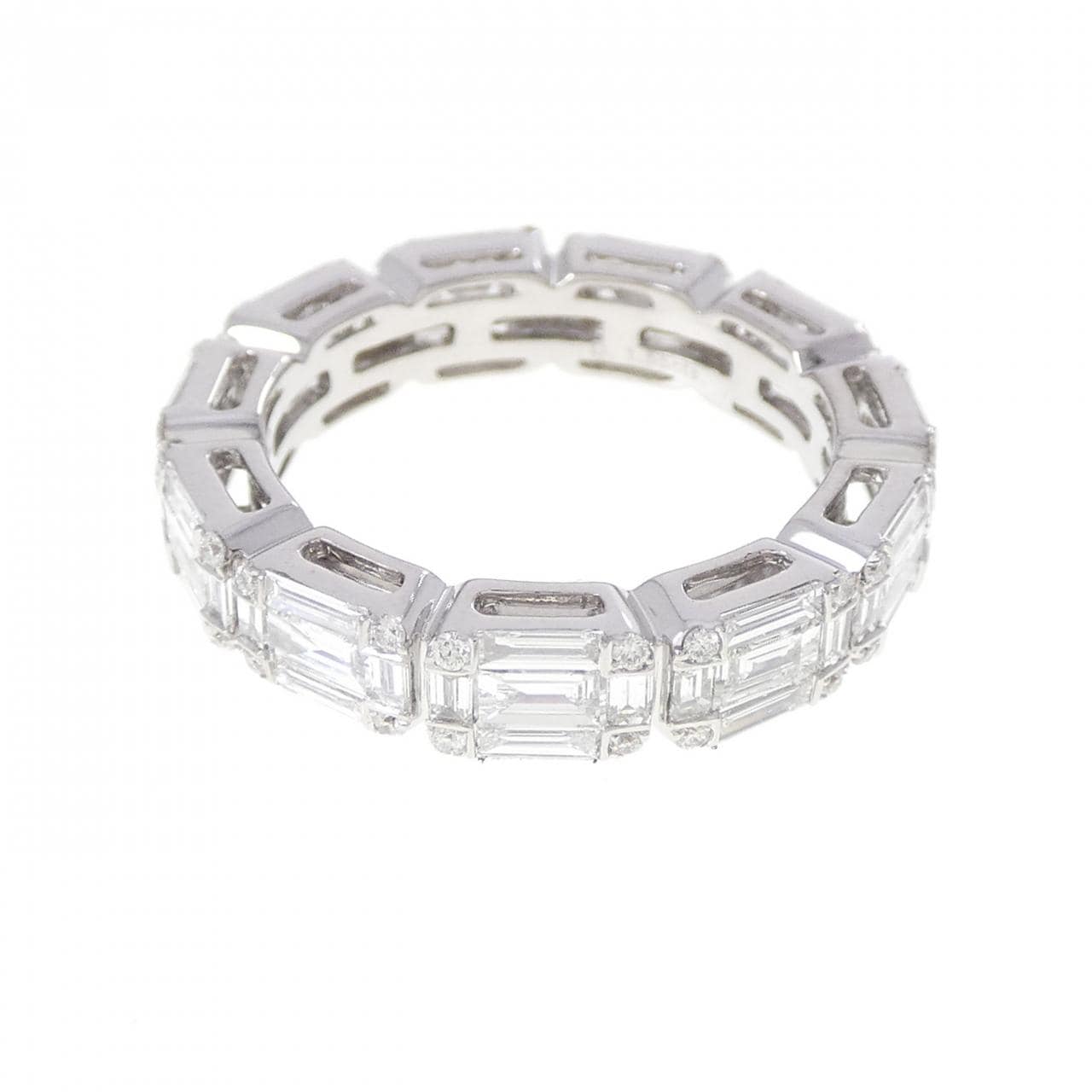 750WG フルエタニティ ダイヤモンド リング 1.55CT