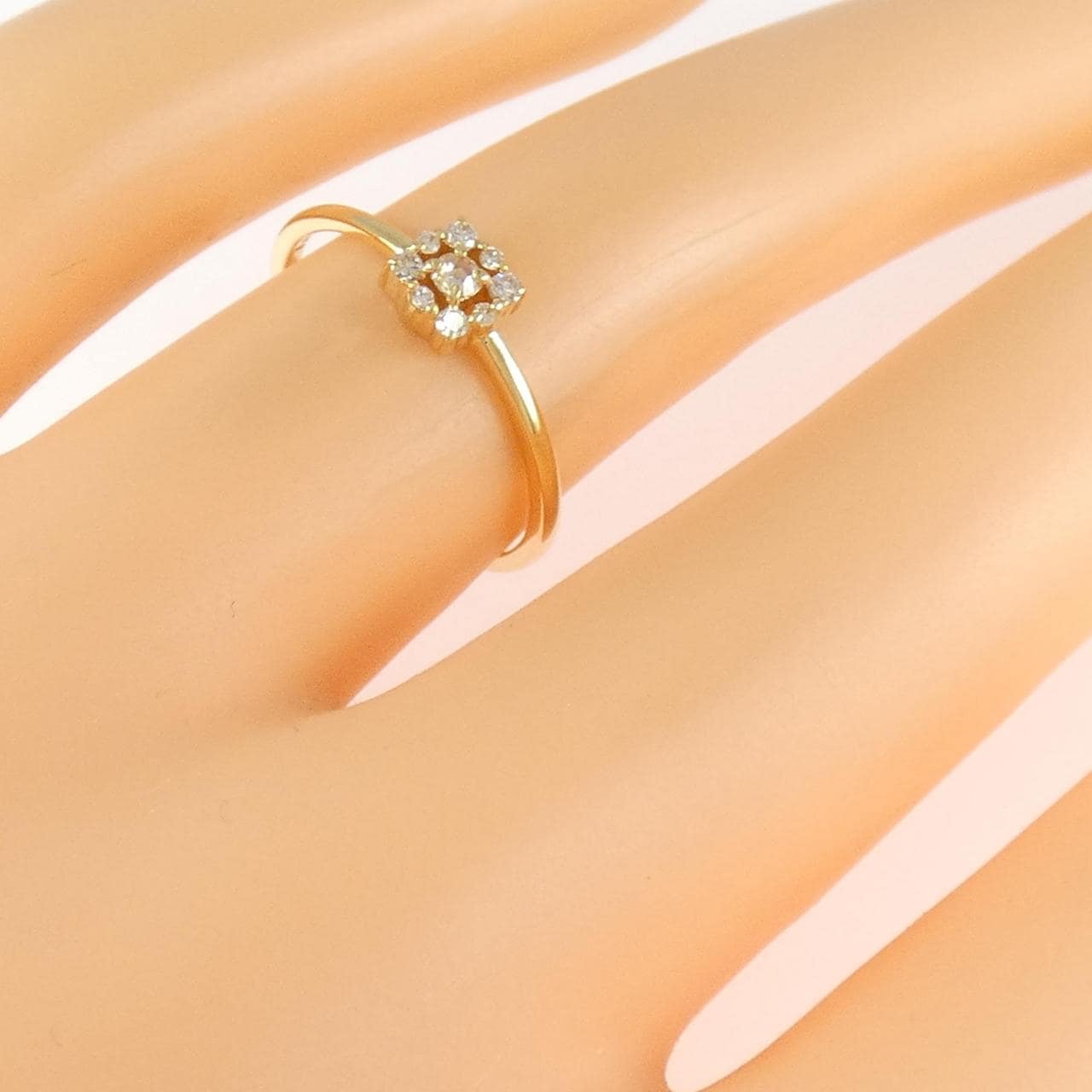 K18YG ダイヤモンド リング 0.09CT