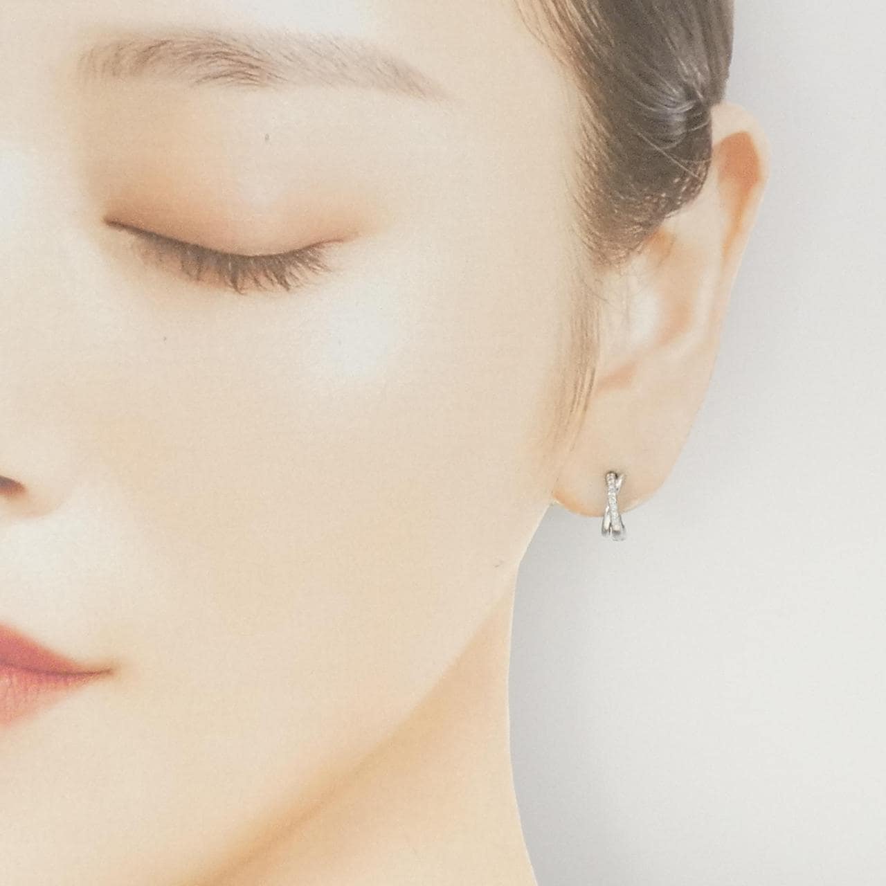ジーエスティービー ダイヤモンド イヤリング 0.08CT