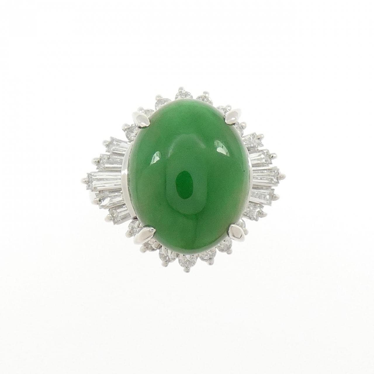 PT900 ヒスイ リング 5.54CT
