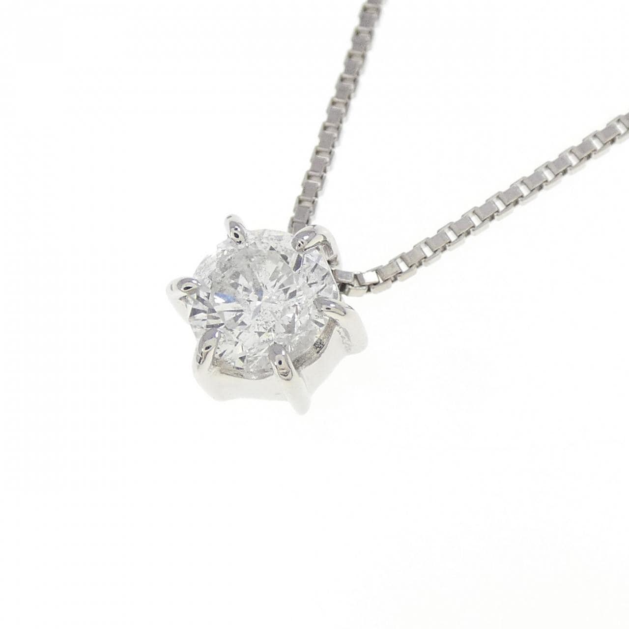 PT900/PT850 Solitaire Diamond Necklace 0.41CT