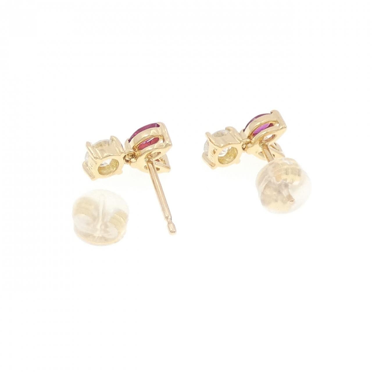 K18YG ルビー ピアス 0.40CT