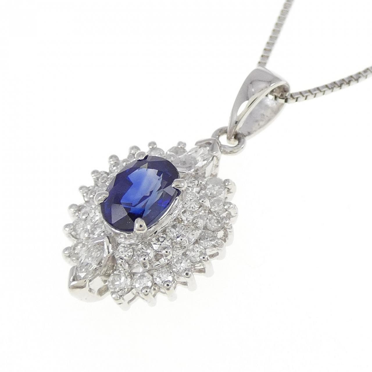 PT Sapphire Necklace 0.75CT