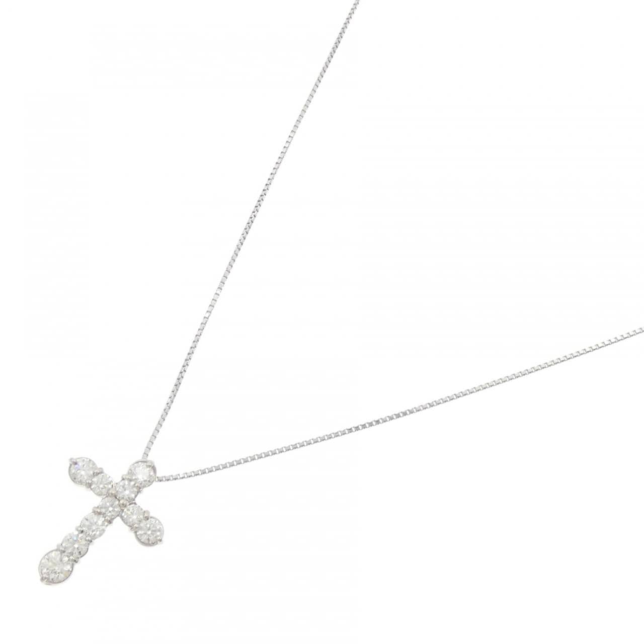 PT900/PT850 クロス ダイヤモンド ネックレス 1.02CT