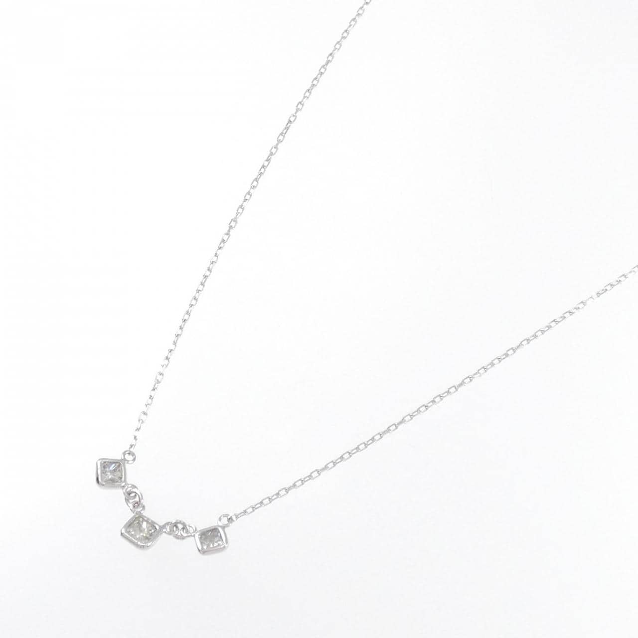 K18WG ダイヤモンド ネックレス 0.375CT