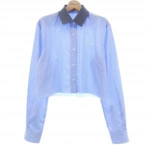 ミュウミュウ MIU MIU ポプリン ストライプ クロップド MK1694 SEM1 137Q シャツ
