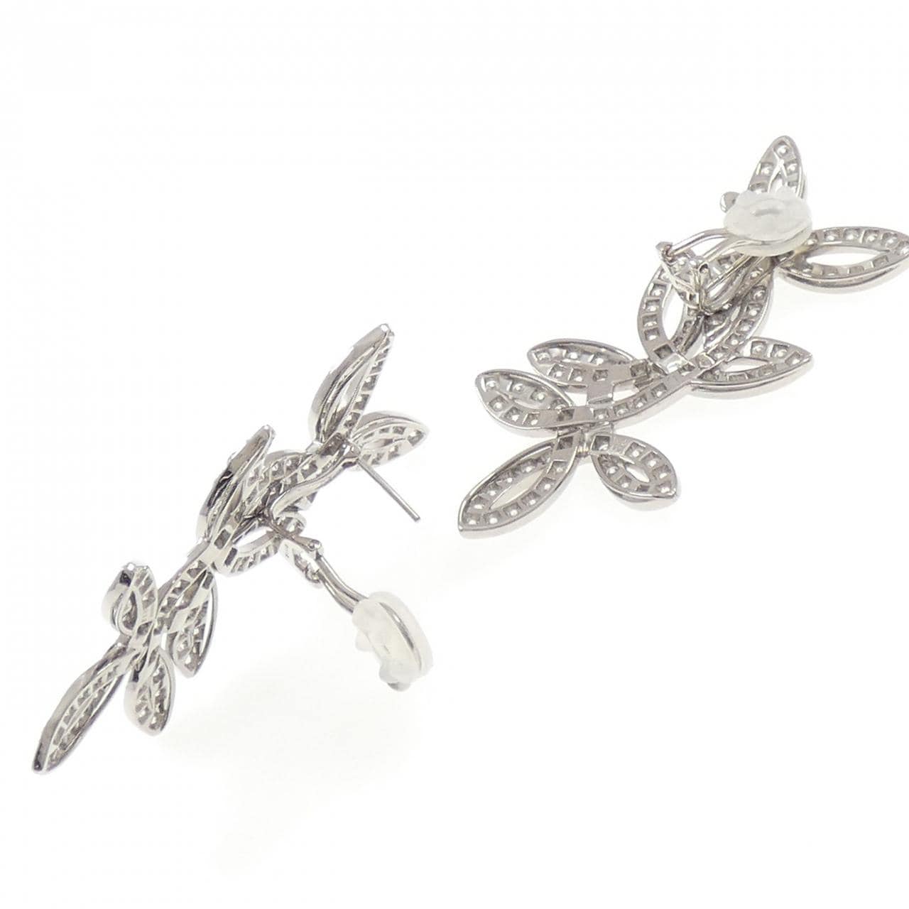 K18WG/K14WG ダイヤモンド ピアス/イヤリング 5.46CT