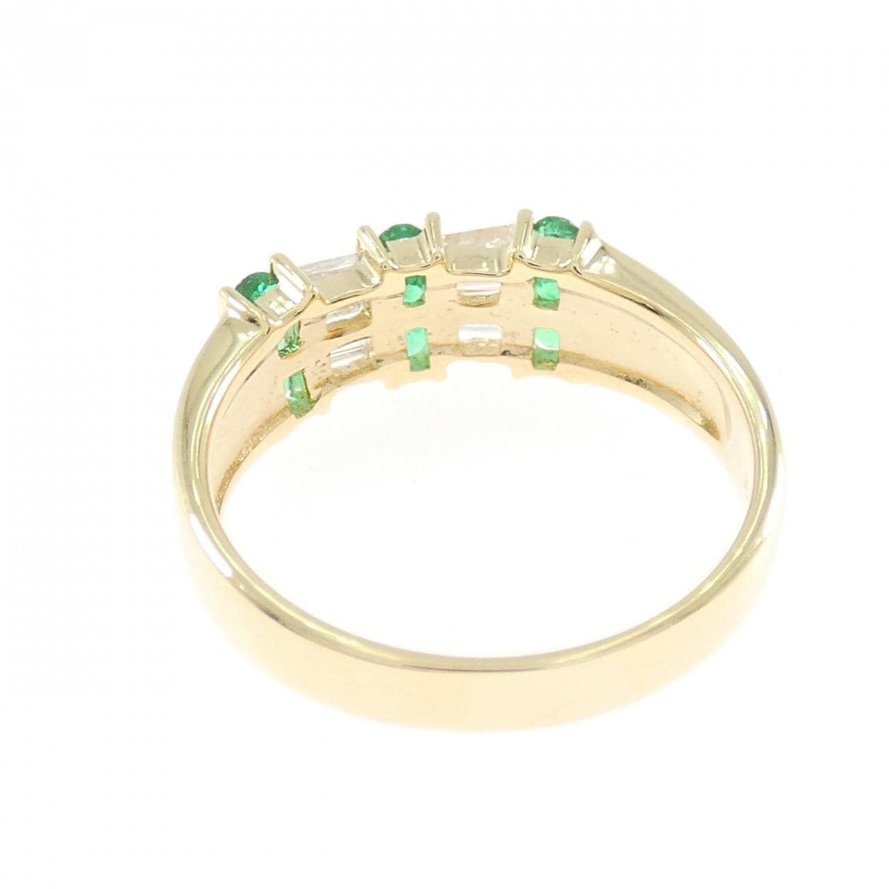 K18YG エメラルド リング 0.24CT