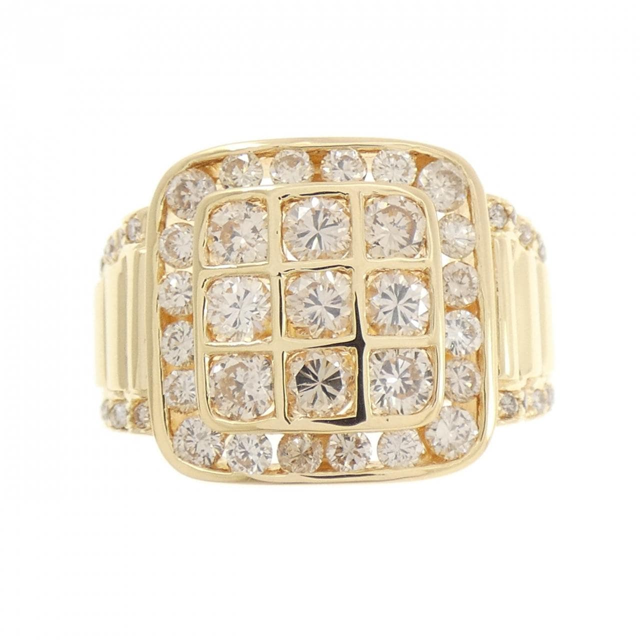 K18YG ダイヤモンド リング 1.96CT