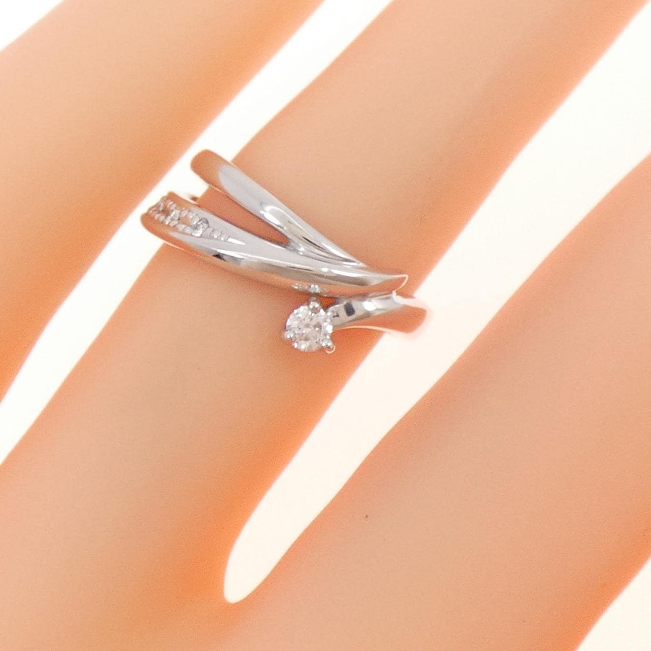 K18WG ダイヤモンド リング 0.11CT