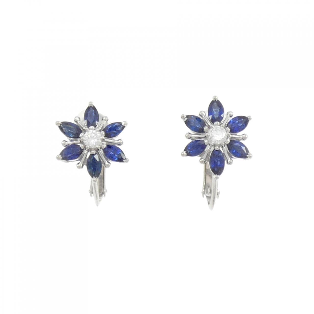 PT Flower Sapphire Earrings 2.34CT