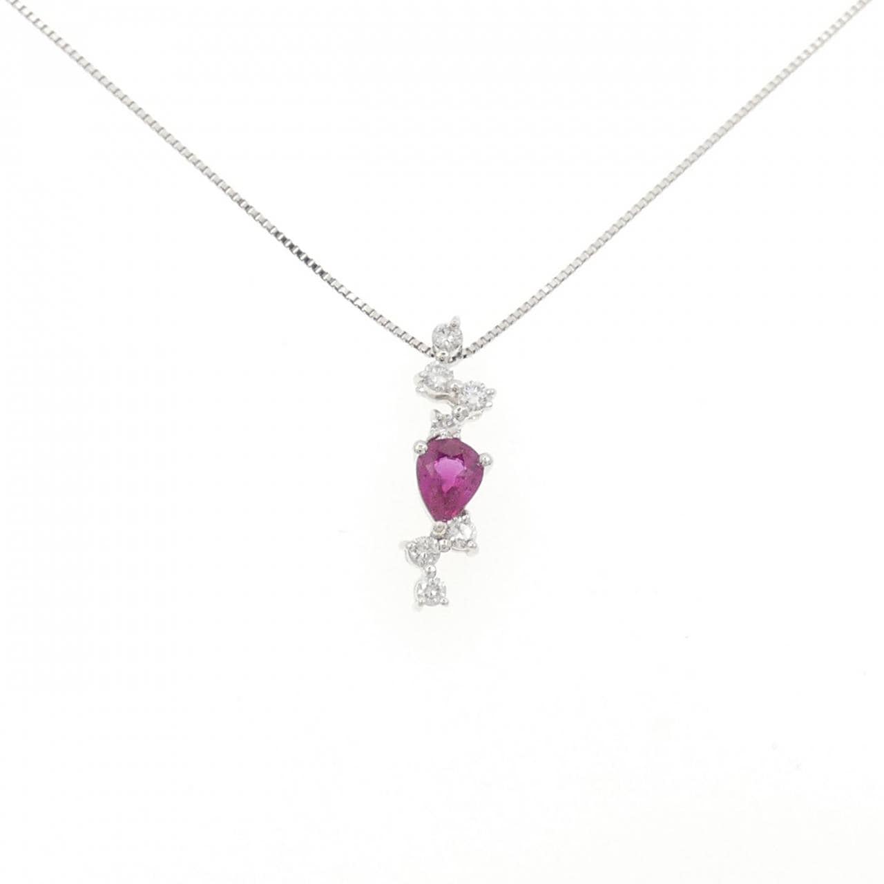 PT900/PT850红宝石项链0.58CT