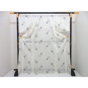 化繊　単衣　小紋　身幅Ｌ寸