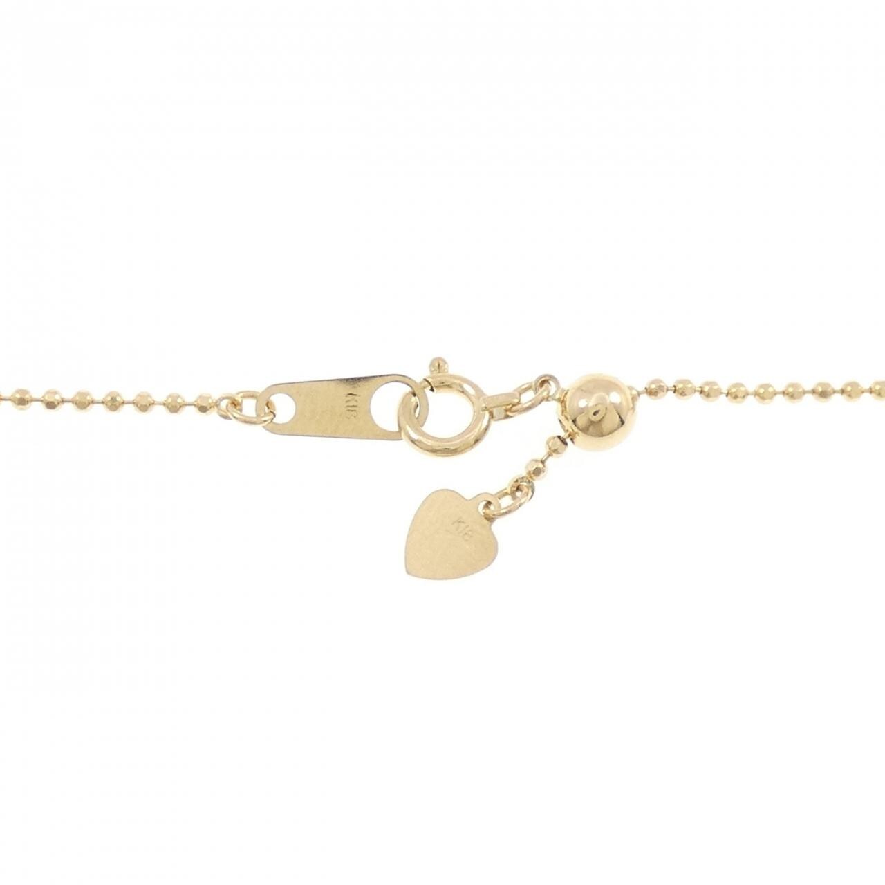 K18YG单钻鑽石項鍊 0.45 克拉