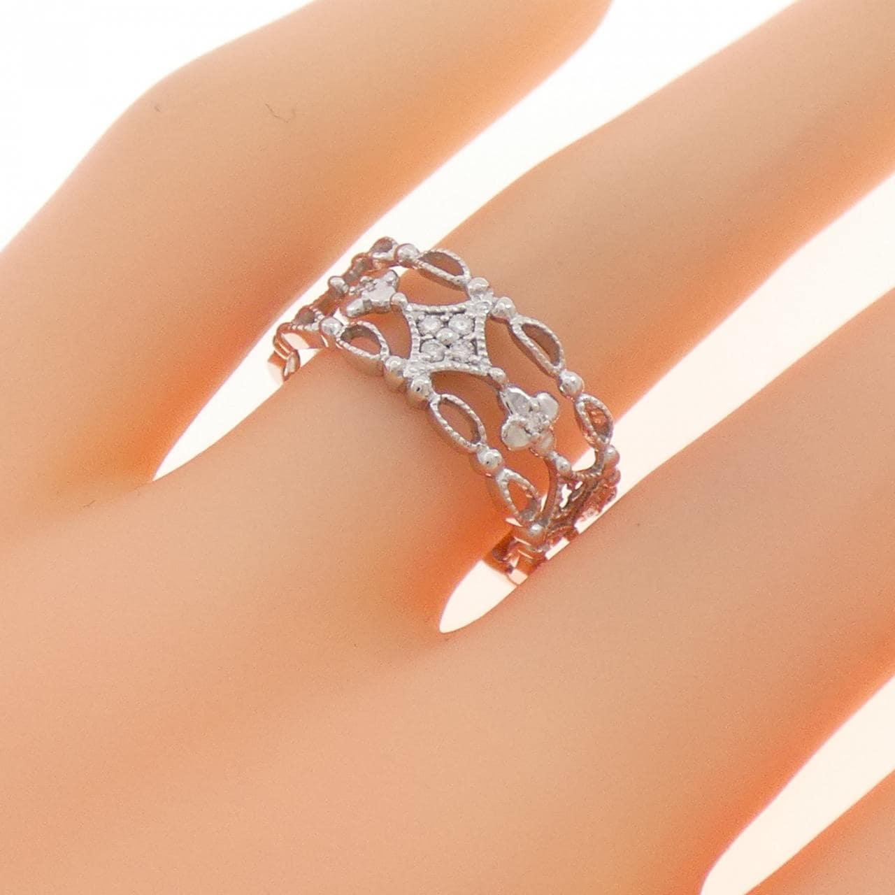 K10WG ダイヤモンド リング 0.04CT