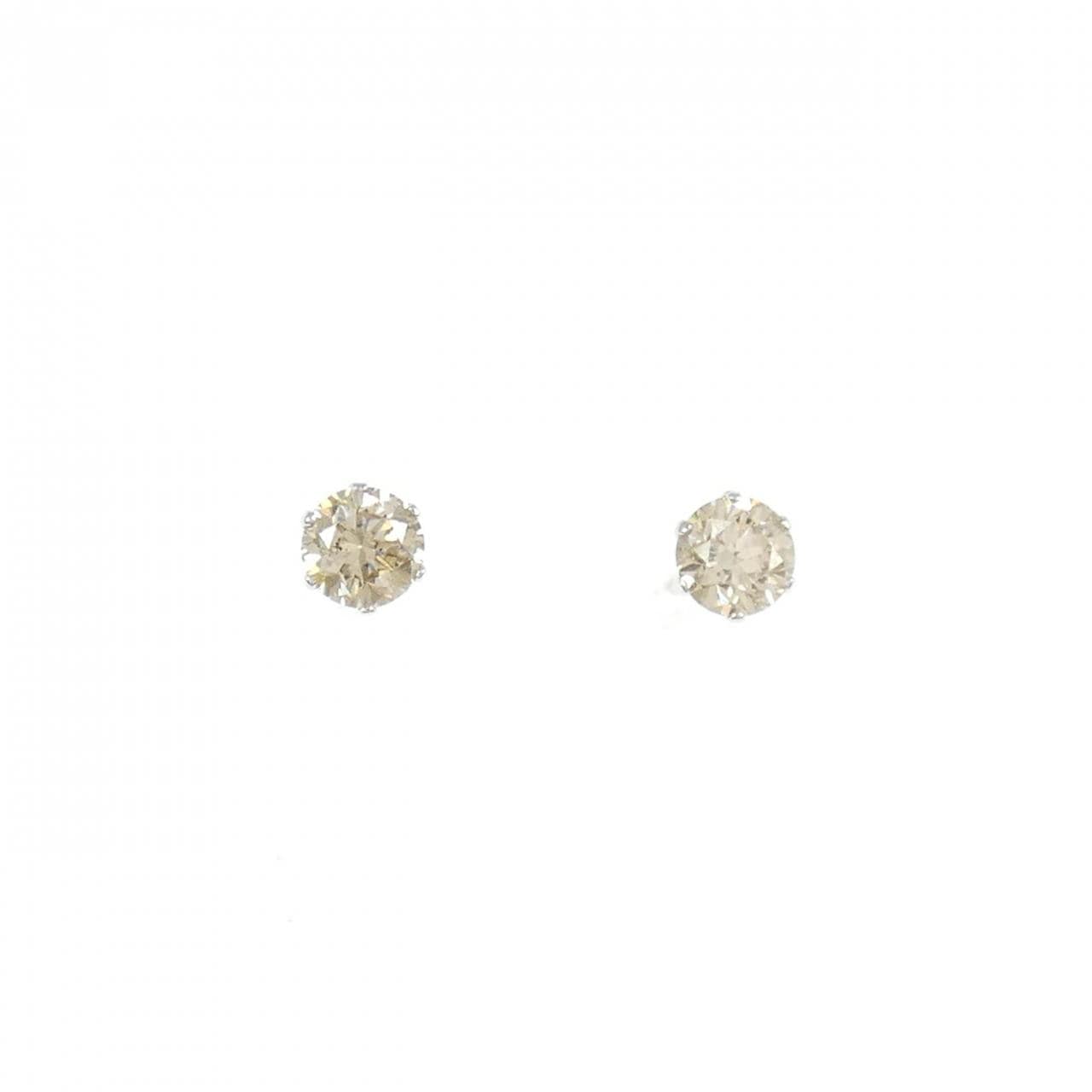 PT900 ソリティア ダイヤモンド ピアス 0.40CT