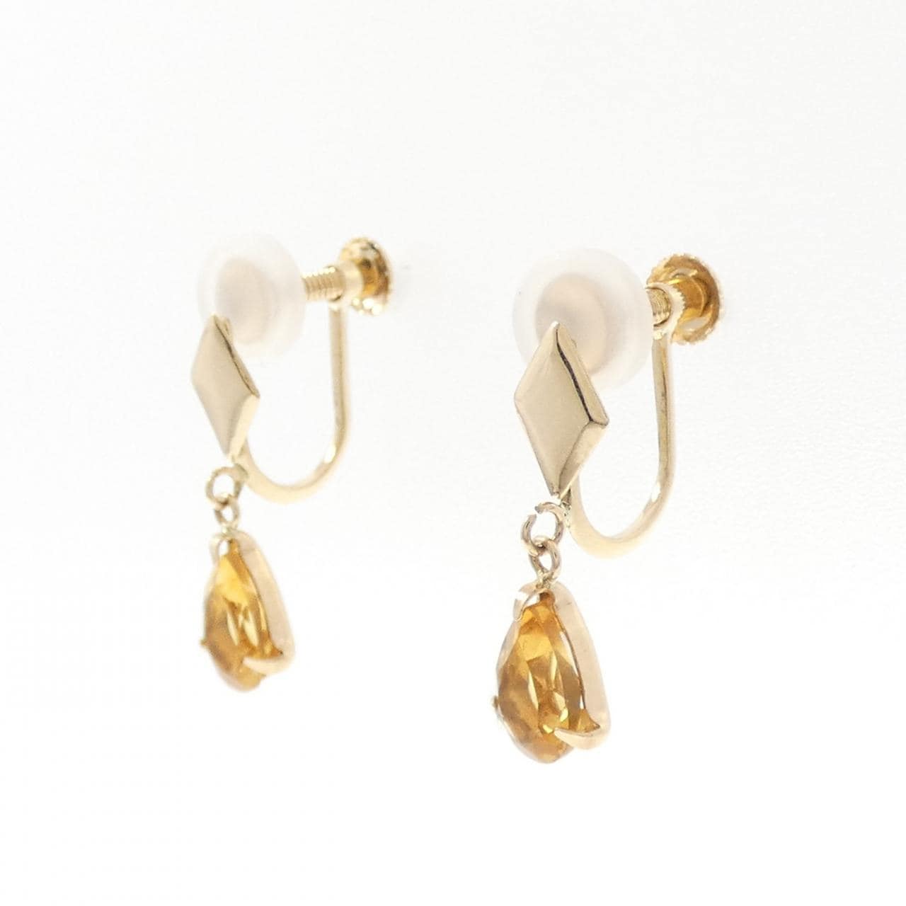 K10YG citrine earrings