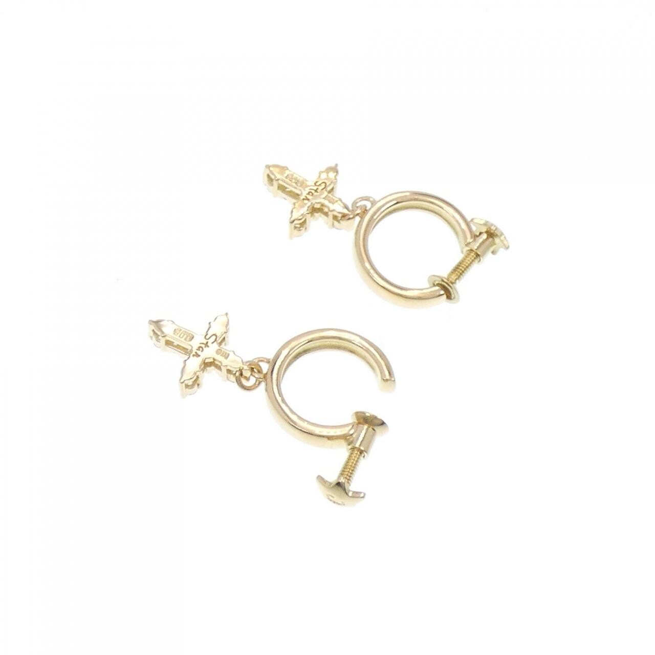 STAR JEWELRY Cross Diamond Earrings 0.16CT
