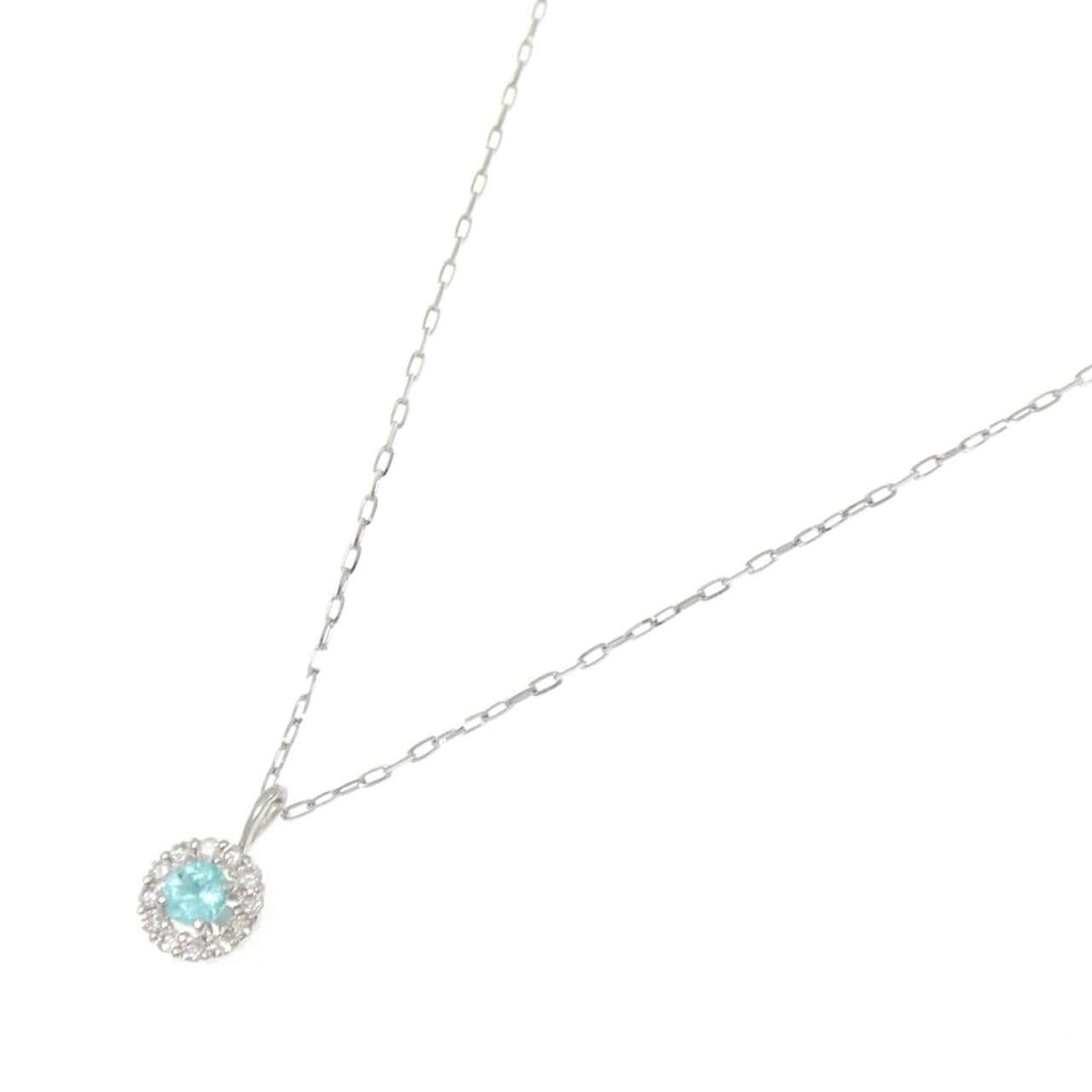 PT900 トルマリン ネックレス 0.04CT