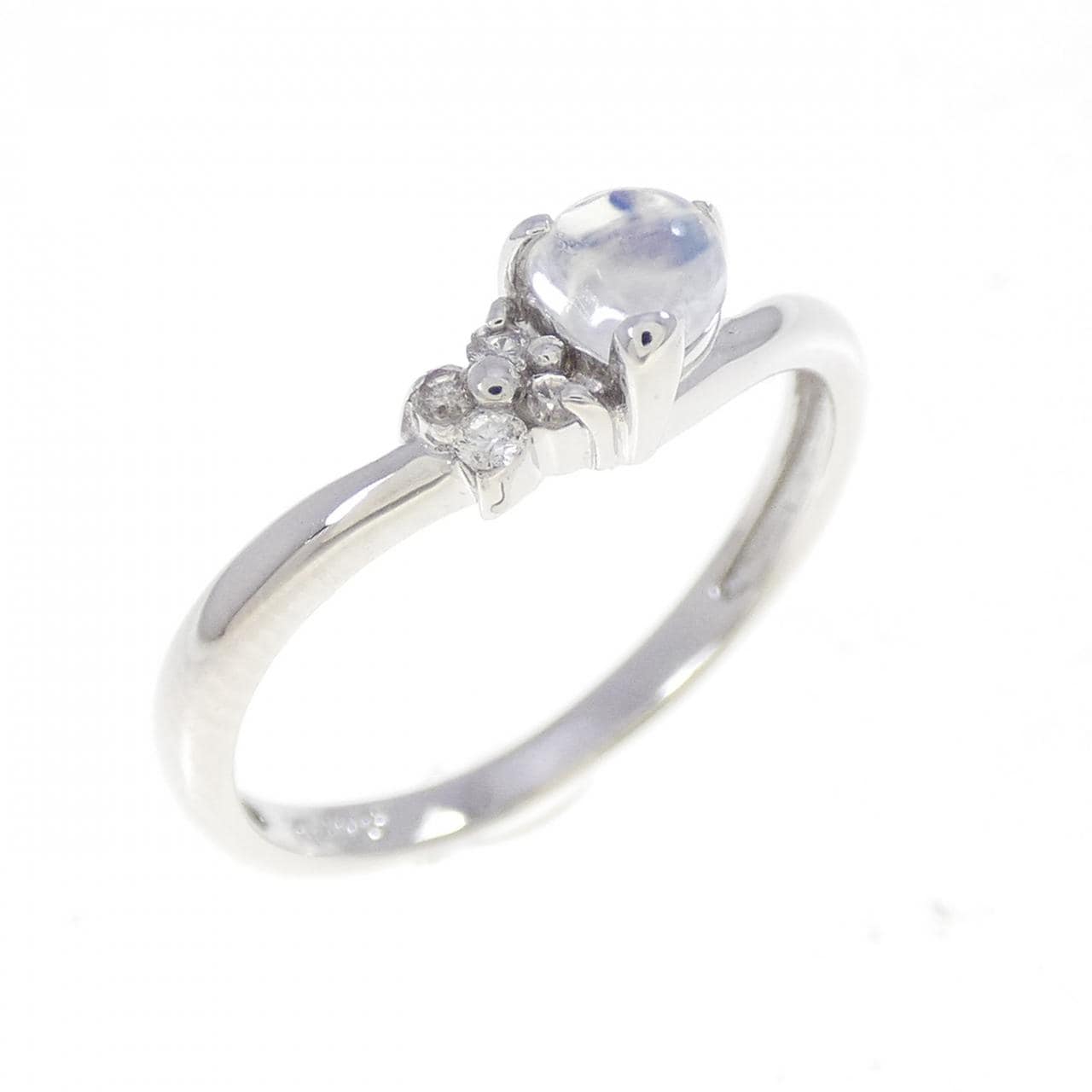 K14WG ハート ムーンストーン リング