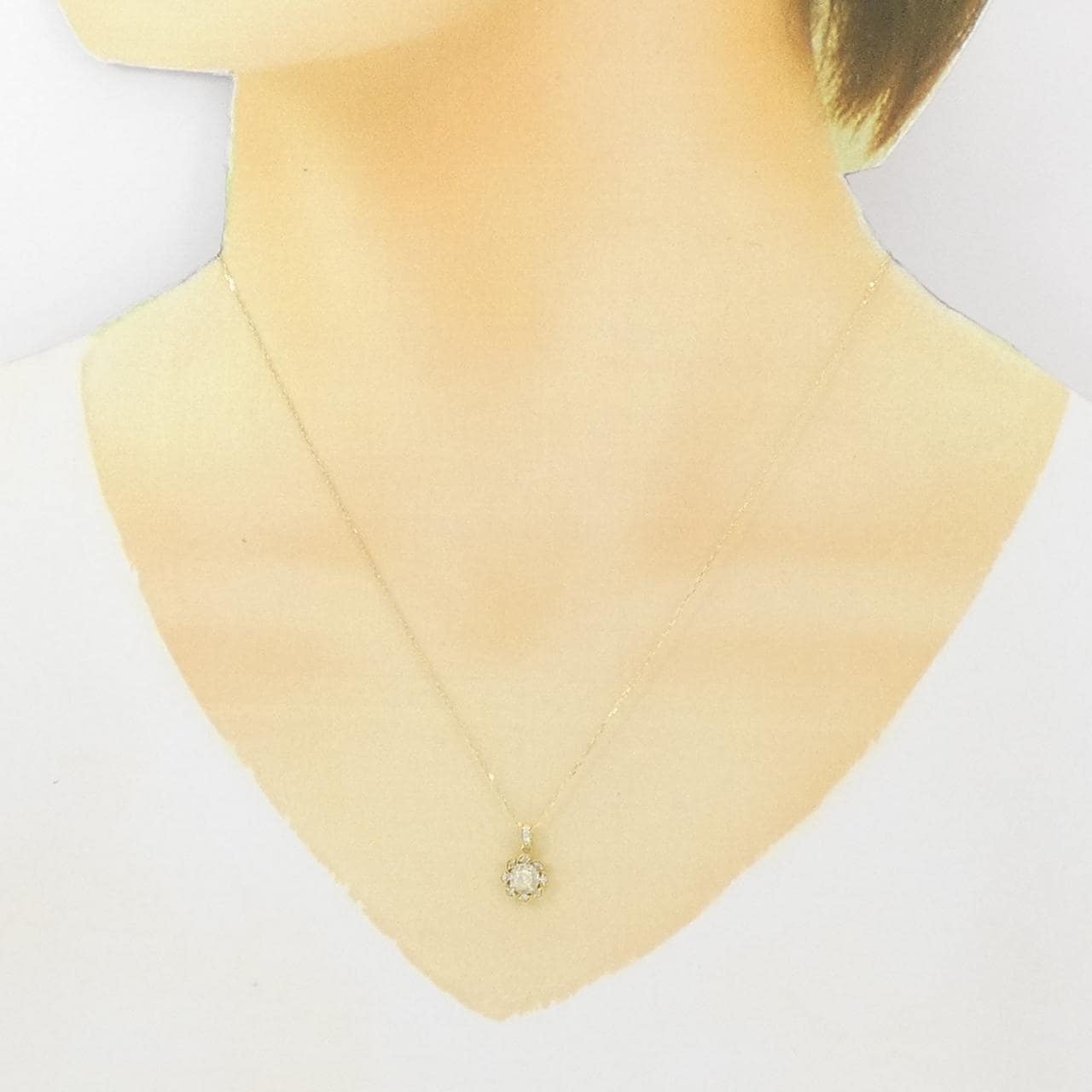 【新品】K18YG ダイヤモンド ネックレス 0.25CT