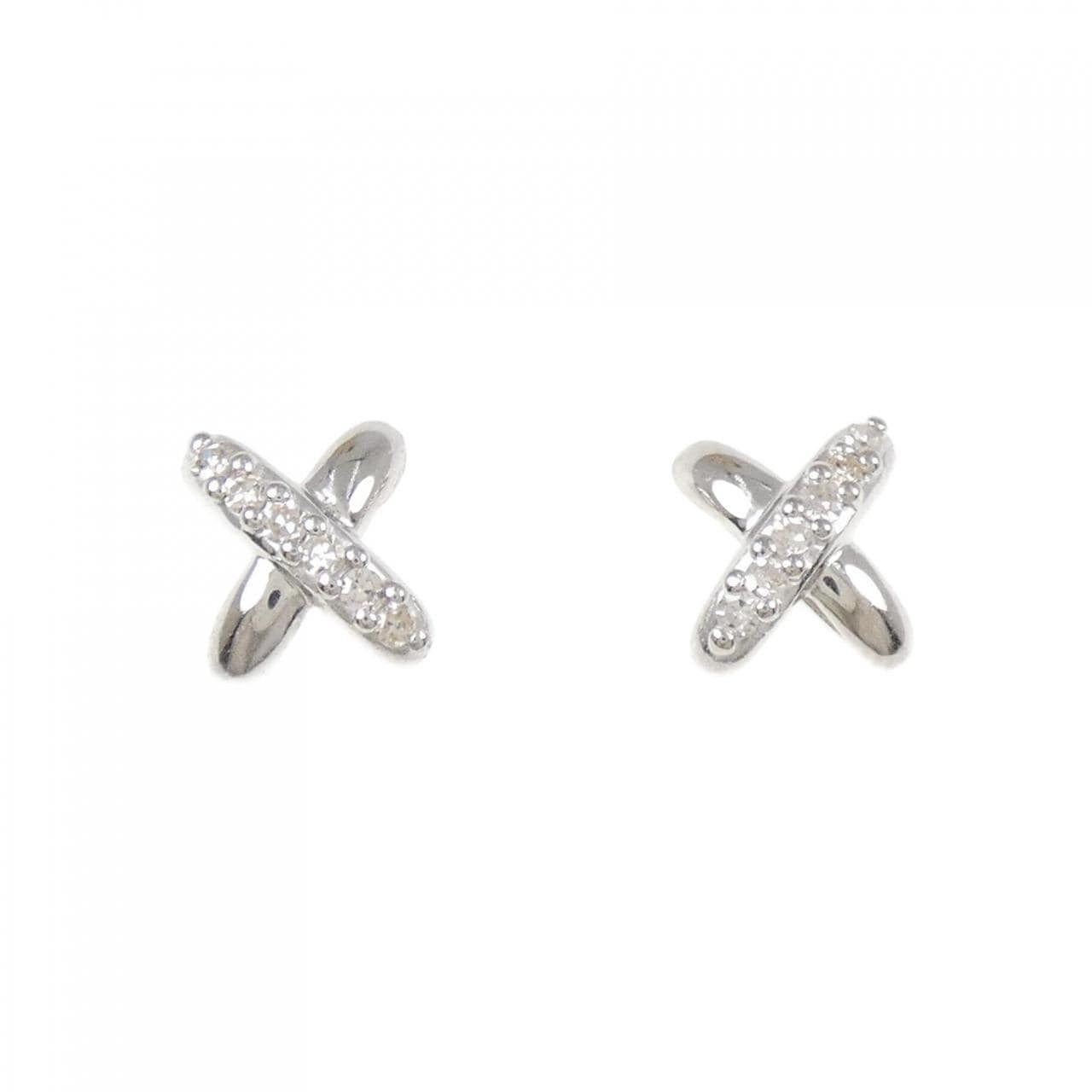 PT900 ダイヤモンド ピアス 0.12CT