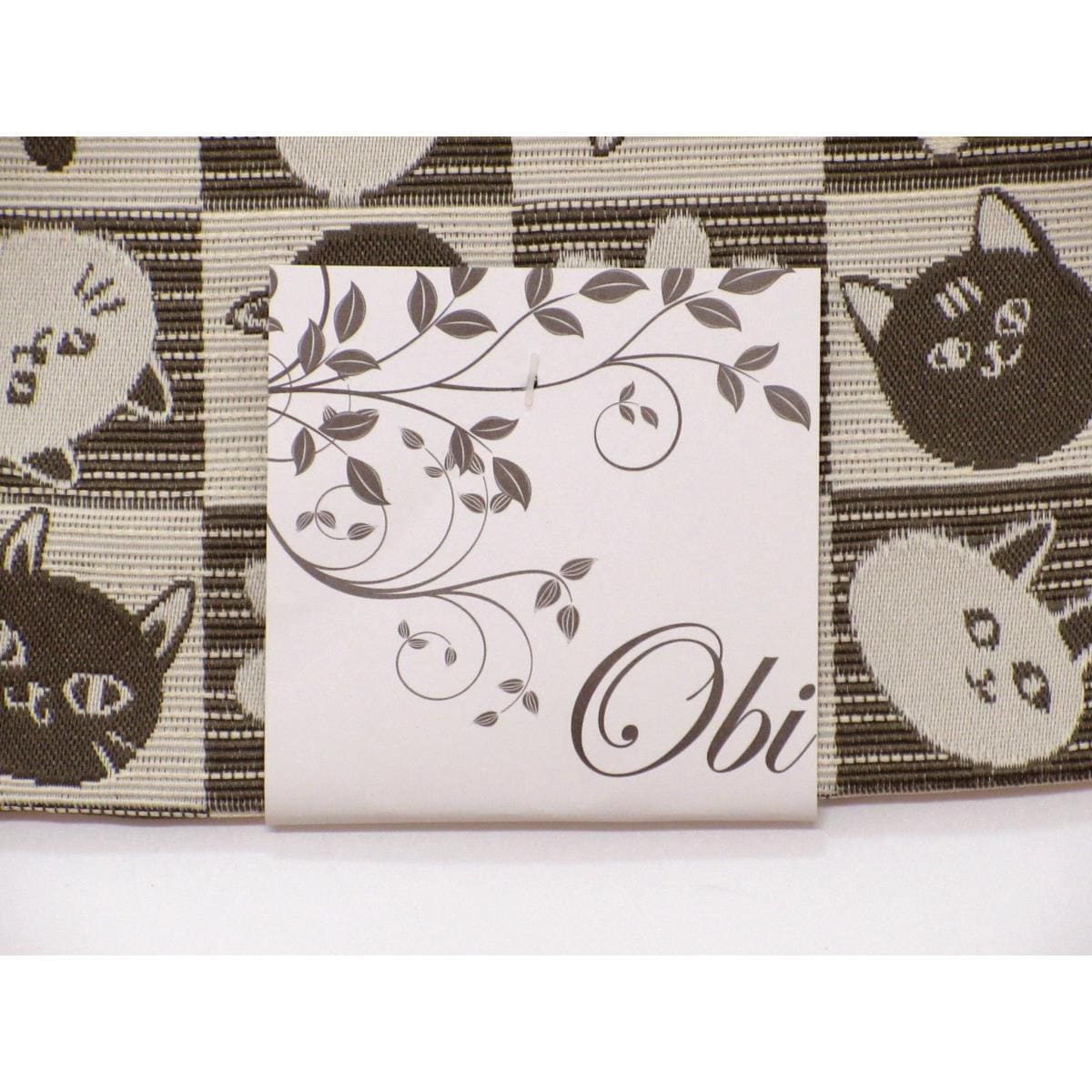 【新品】半幅帯　猫