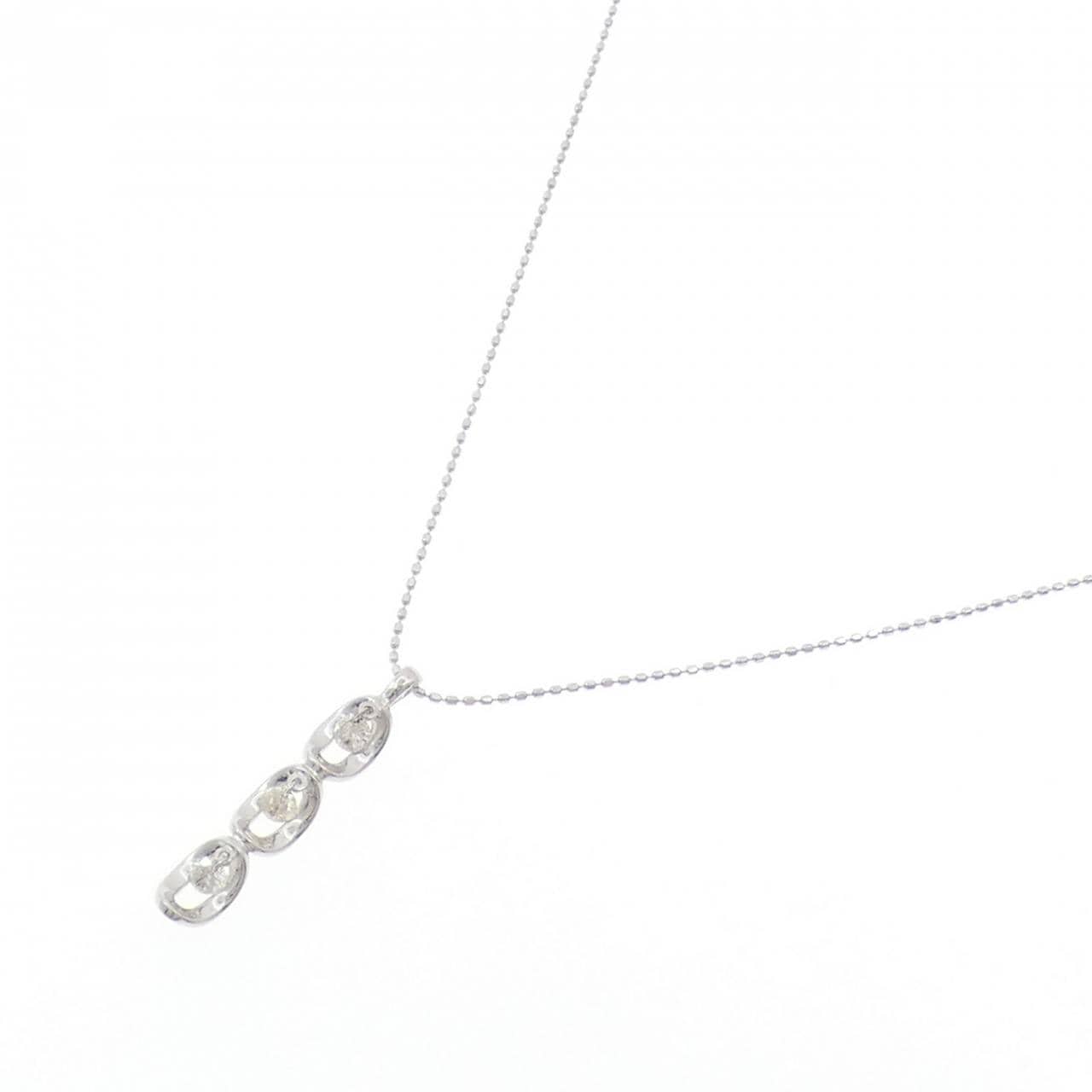 K18WG ダイヤモンド ネックレス 0.30CT