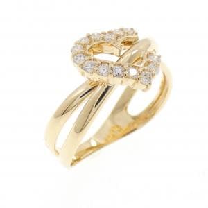 K18YG ハート ダイヤモンド リング 0.19CT
