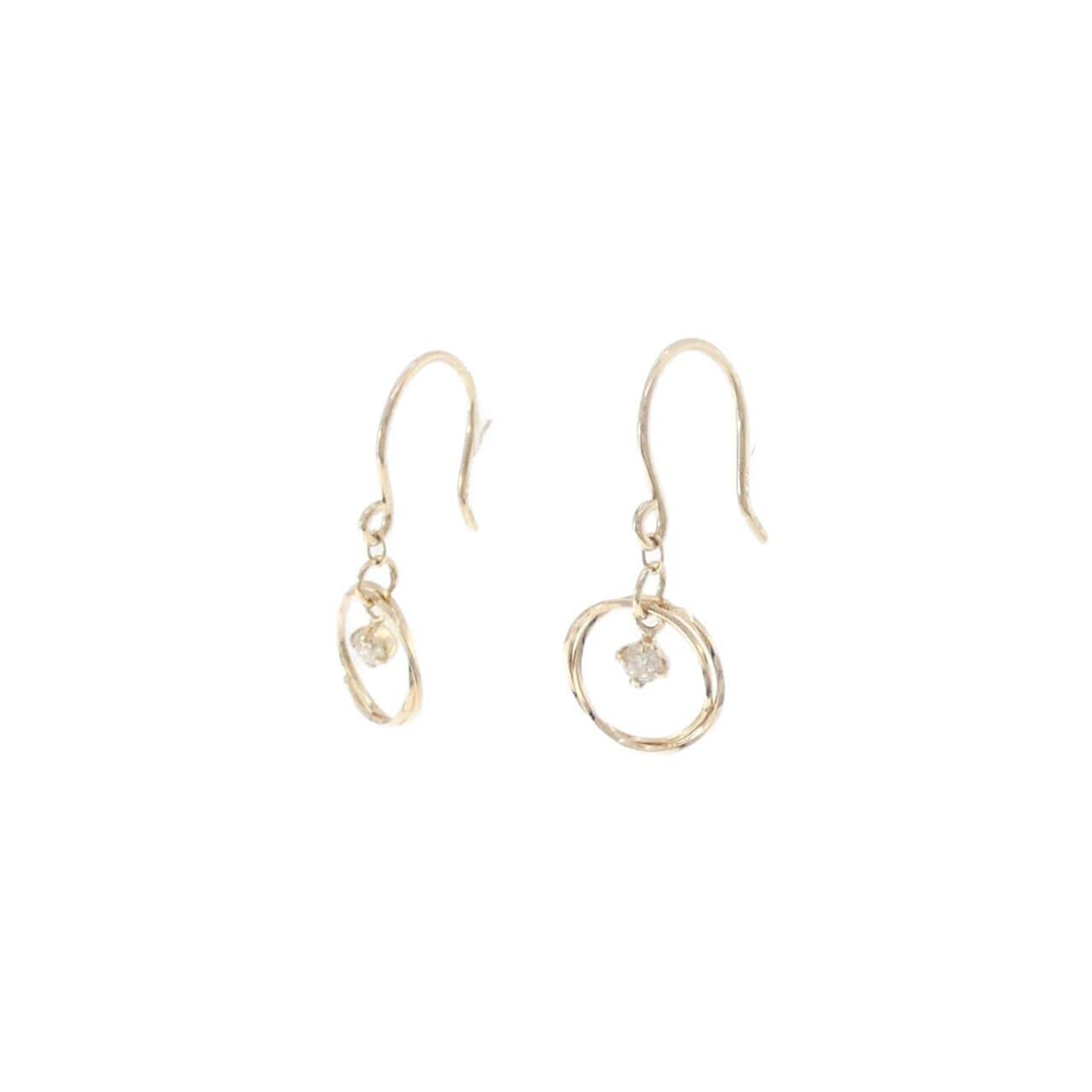K10PG ダイヤモンド ピアス 0.06CT