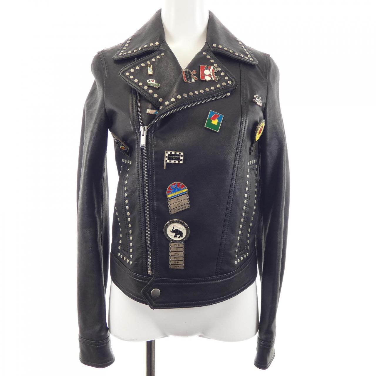 サンローラン SAINT LAURENT 530735 YC2P0 レザーライダースジャケット