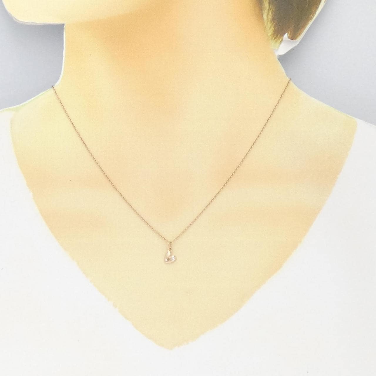 K10PG heart Diamond necklace