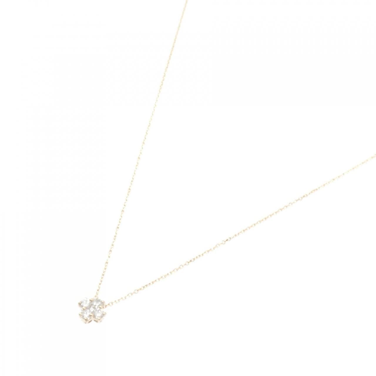 K18PG cross Diamond necklace 0.20CT