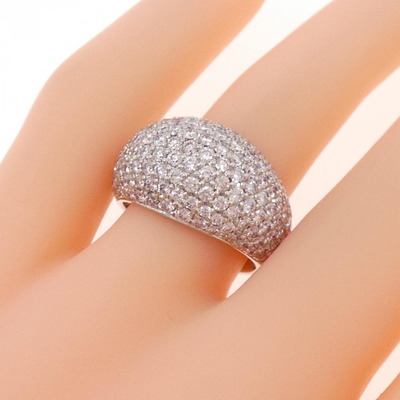 PT900 パヴェ ピンクダイヤモンド リング 2.25CT