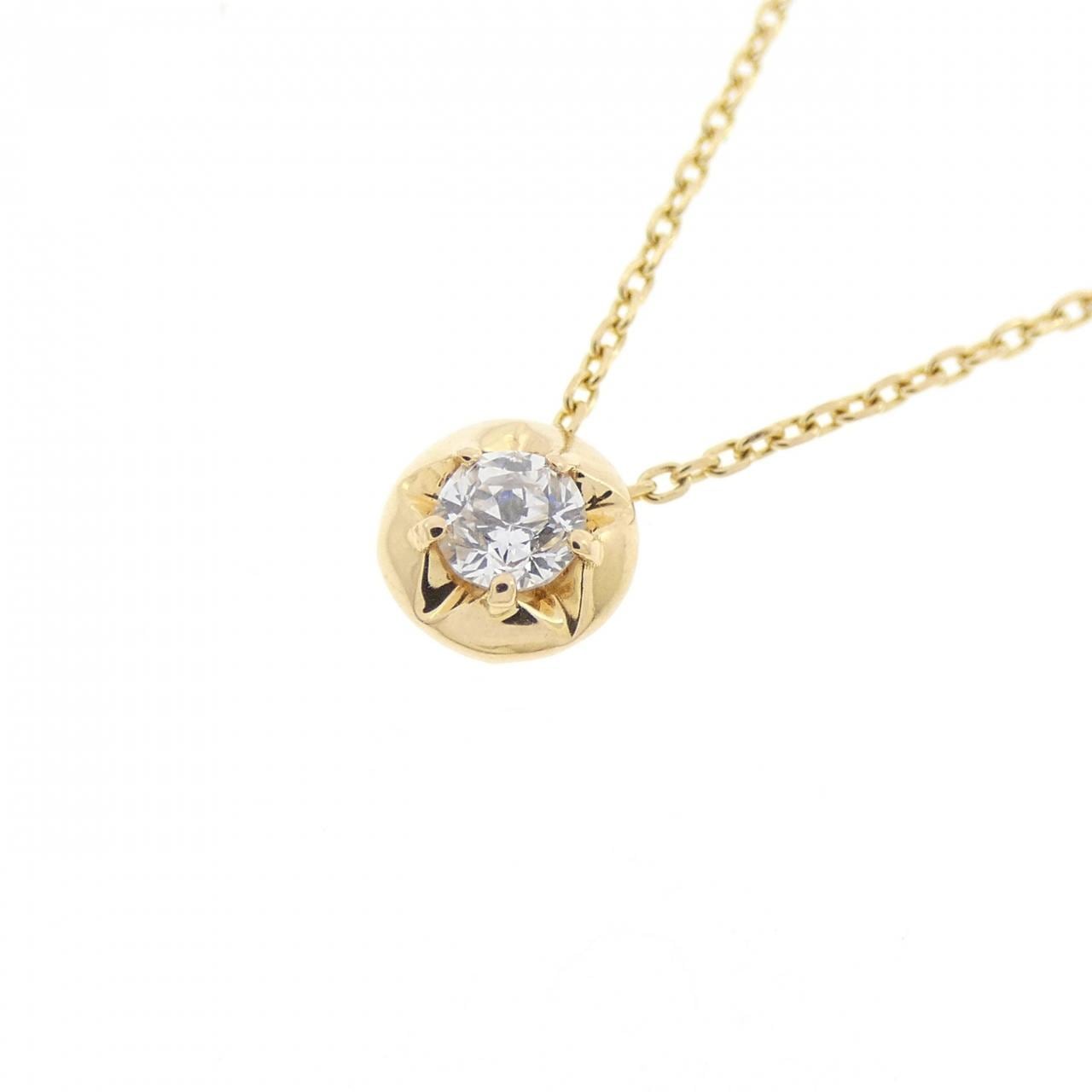 K18YG スター ダイヤモンド ネックレス 0.108CT