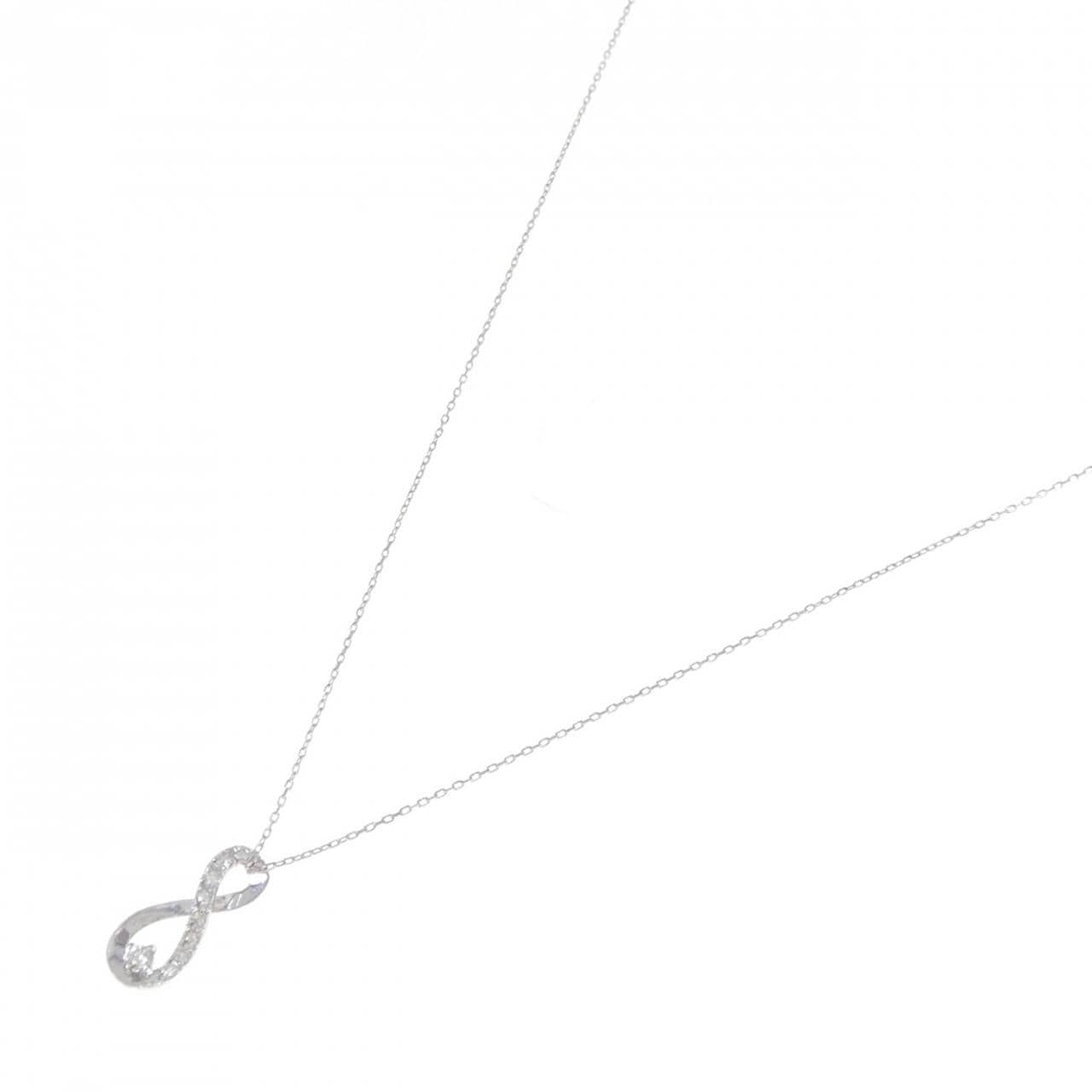 【新品】K18WG ダイヤモンド ネックレス 0.10CT