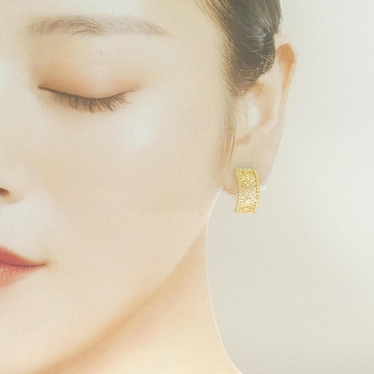 K18YG ダイヤモンド ピアス 0.10CT