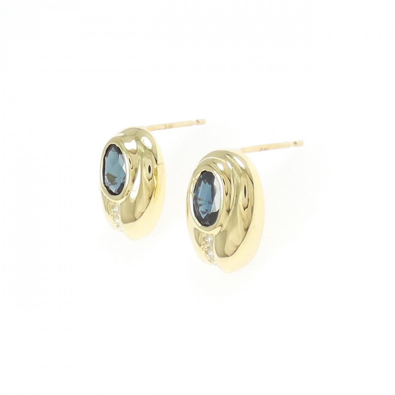 K18YG サファイヤ ピアス 1.85CT