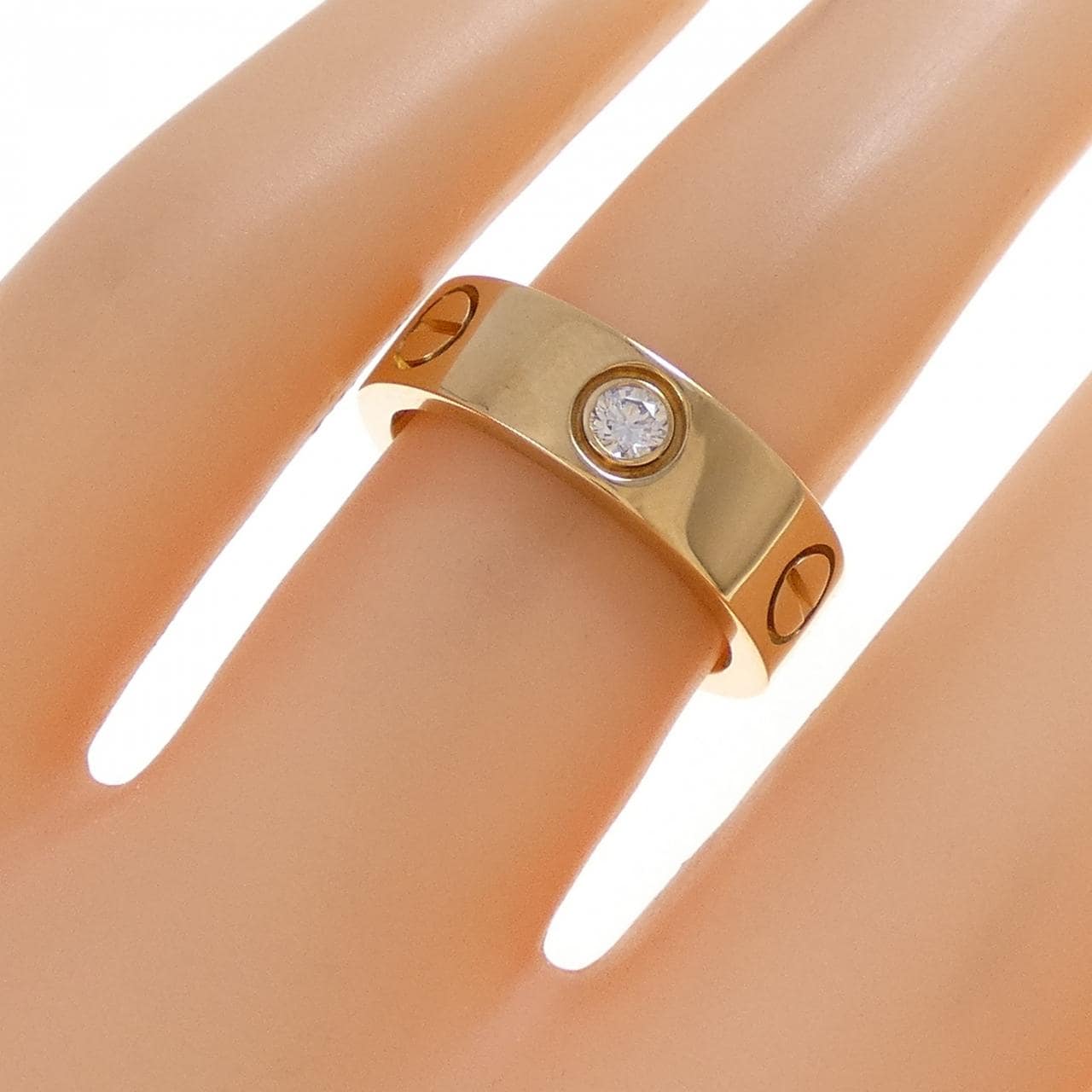 カルティエ ラブ ハーフダイヤ リング