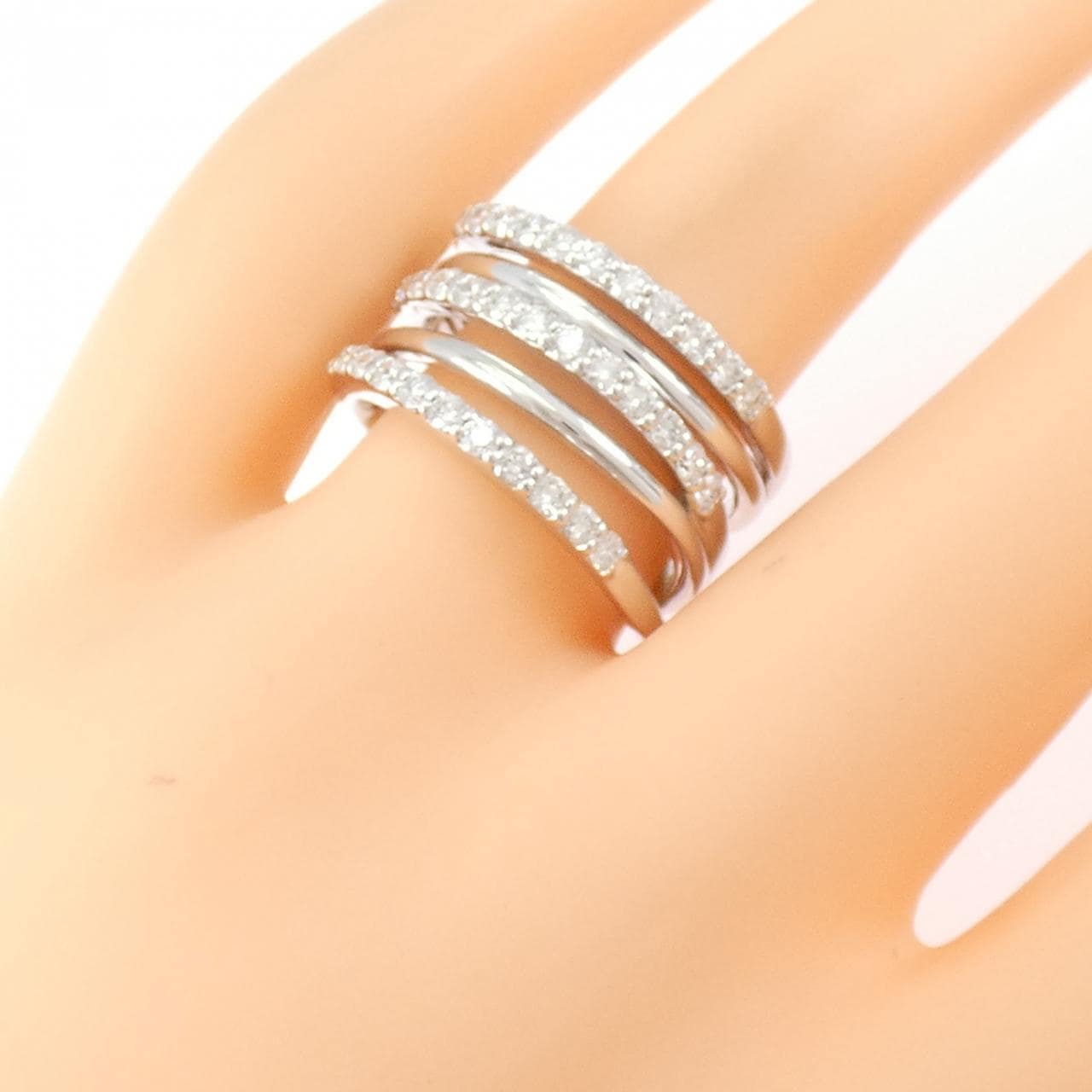 K18WG ダイヤモンド リング 1.00CT