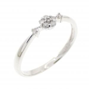 K10WG フラワー ダイヤモンド リング 0.07CT