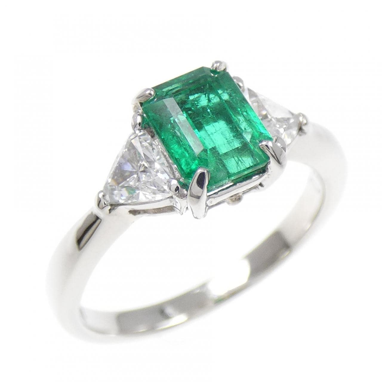 PT900 エメラルド リング 0.88CT